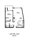 1 Bedroom Floor Plan